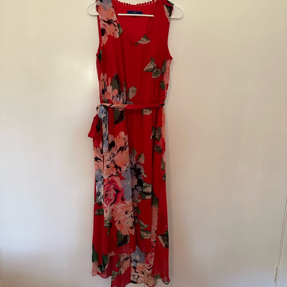 Apt. 9 Red Dress with Flowers